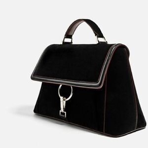 Zara Basic Collection Suede Satchel Bag